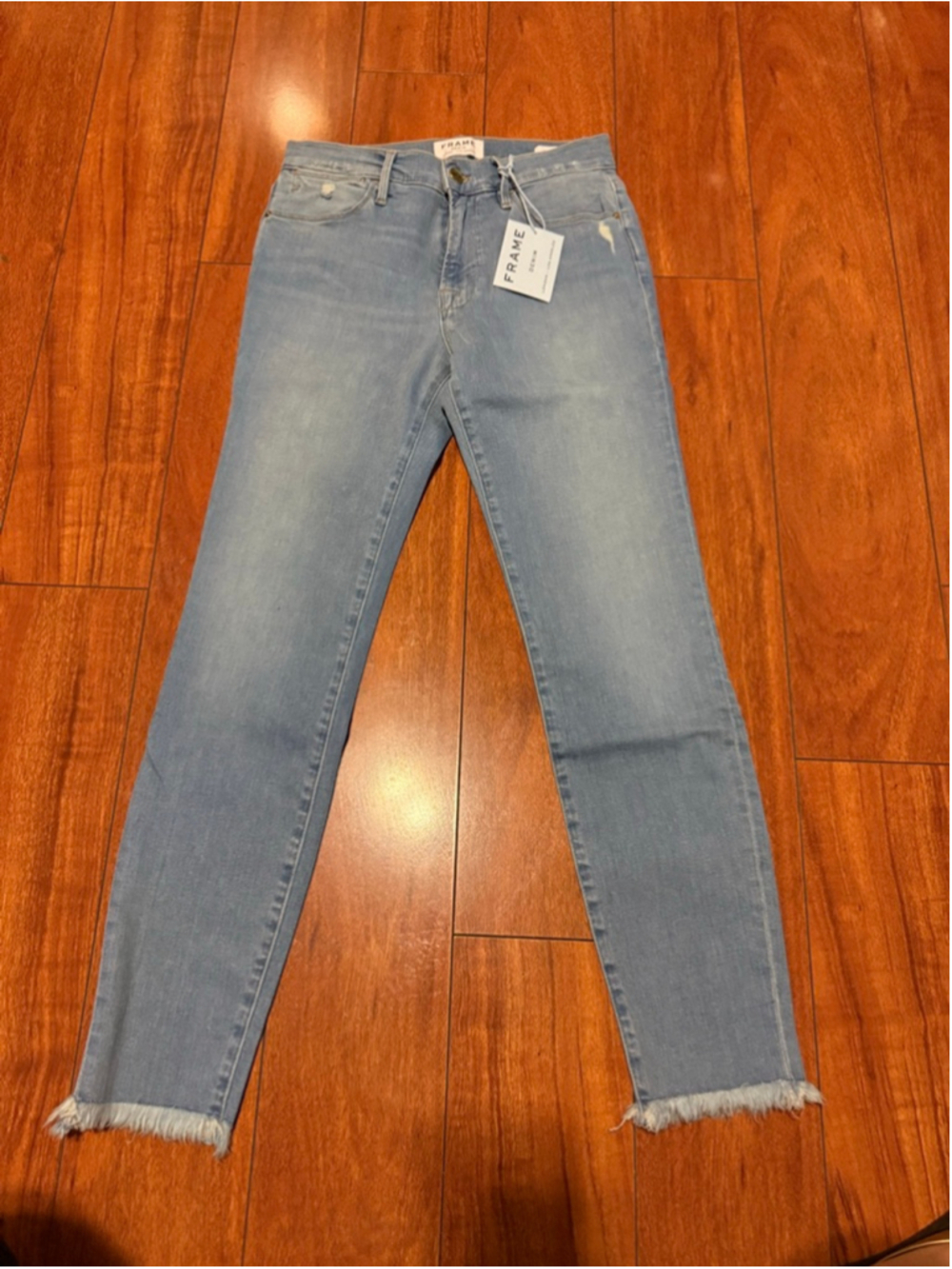 Women's FRAME Light Blue Le High Skinny Jeans Size 27 - Picture 2 of 9